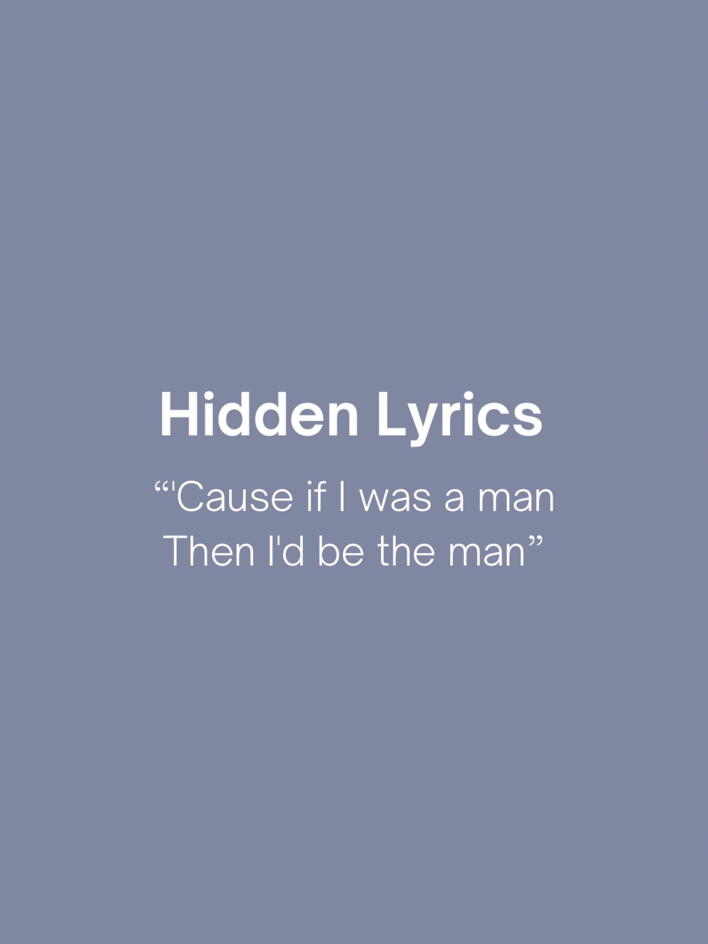 The Man - Taylor Swift