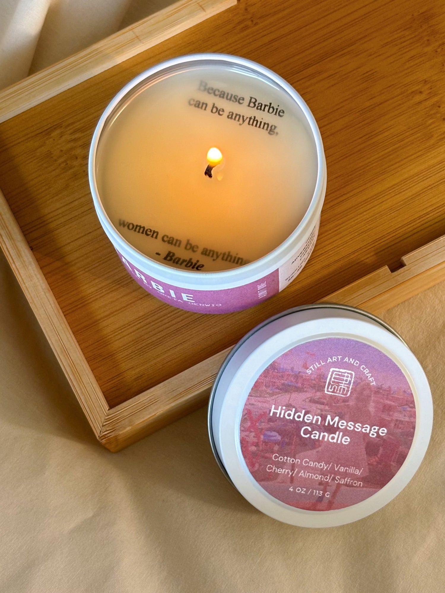 Hidden Movie Quotes Candle