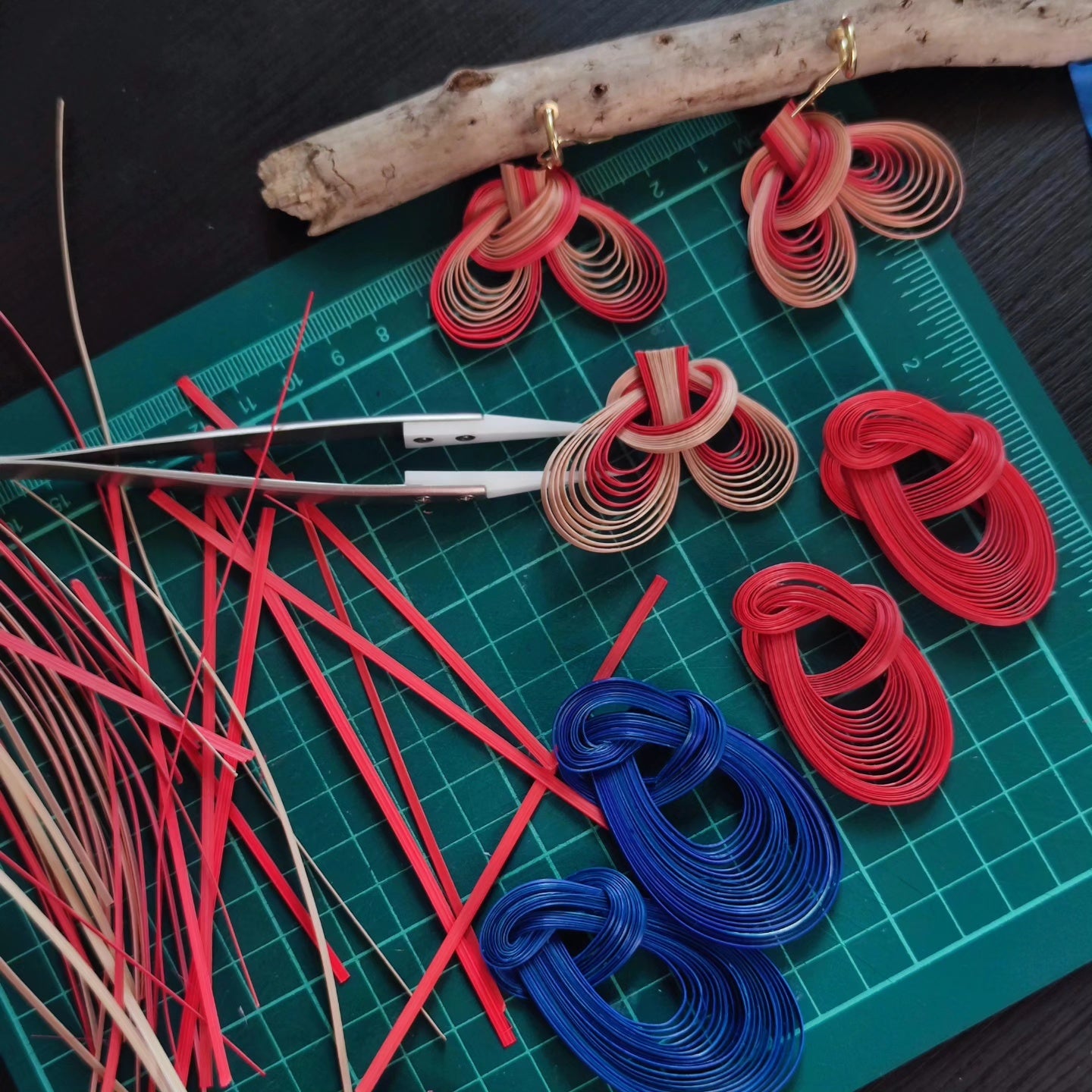 Bamboo Weaving Earrings