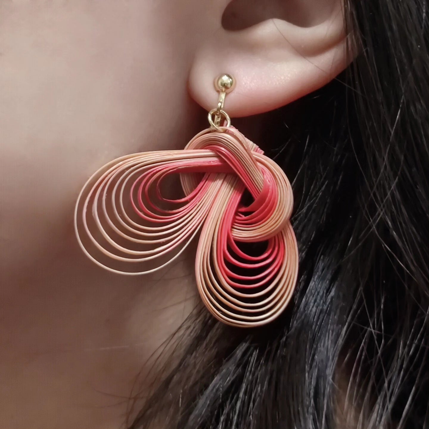 Bamboo Weaving Earrings