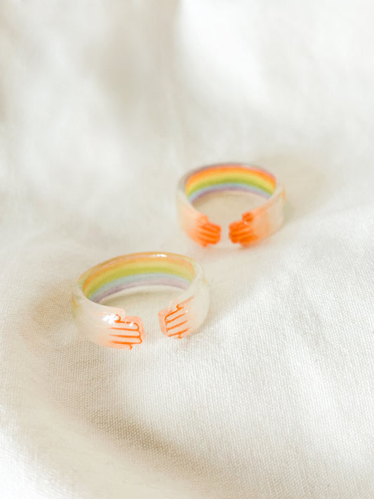 Rainbow Hug Ring